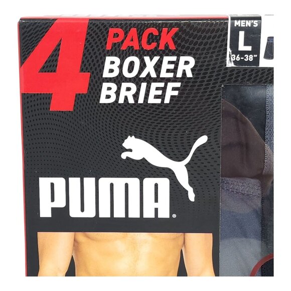 Puma Mens 8 Pack Active Stretch Boxer Briefs L Moisture Wicking Tag-Free DryCell - Picture 9 of 11